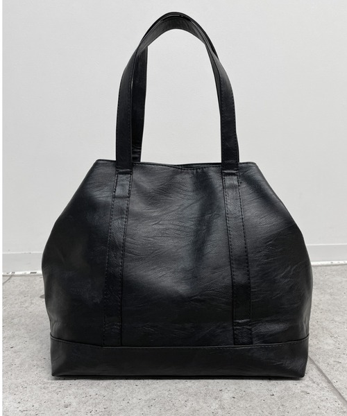 LVEU.(ラブユ.)の「【LVEU.】シンプルトートバッグ / バッグ 鞄 BAG トート A4 通勤 通学 ユニセックス 男女兼用 合皮 ブラック 大容量(トートバッグ・レディース・ブラック・FREE)」の19枚目の写真