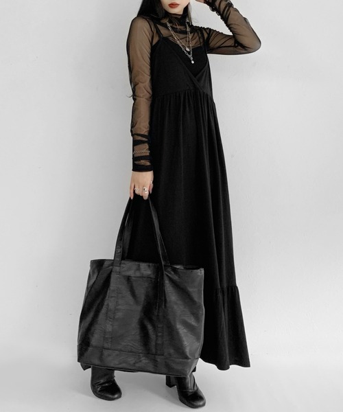 LVEU.(ラブユ.)の「【LVEU.】シンプルトートバッグ / バッグ 鞄 BAG トート A4 通勤 通学 ユニセックス 男女兼用 合皮 ブラック 大容量(トートバッグ・レディース・ブラック・FREE)」の2枚目の写真