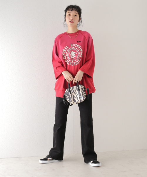 U by SPICK&SPAN(ユーバイスピックアンドスパン)の「【SCREEN STARS / スクリーンスターズ】 20/ソウテンジク ロゴ Big プルオーバー(Tシャツ/カットソー・レディース・ライトグレー/レッド/ネイビー・MEDIUM)」の6枚目の写真