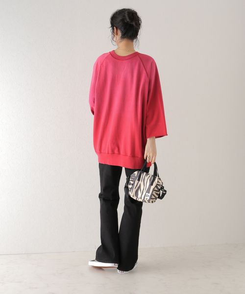 U by SPICK&SPAN(ユーバイスピックアンドスパン)の「【SCREEN STARS / スクリーンスターズ】 20/ソウテンジク ロゴ Big プルオーバー(Tシャツ/カットソー・レディース・ライトグレー/レッド/ネイビー・MEDIUM)」の8枚目の写真