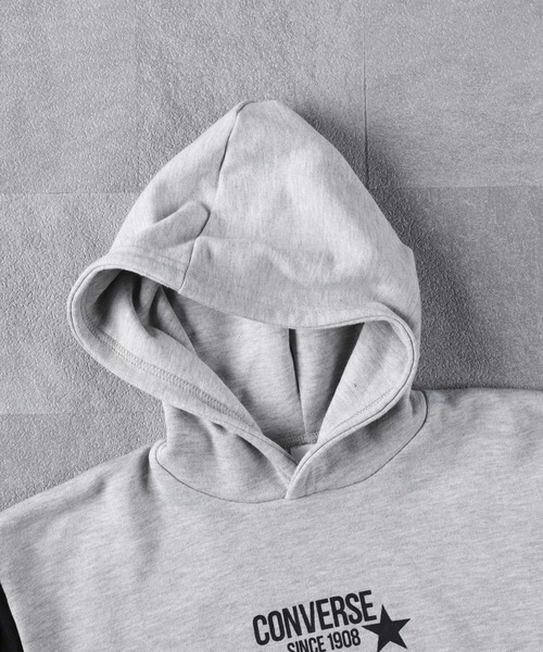 CONVERSE（コンバース）の「【CONVERSE】配色パーカー（パーカー・キッズ・ブラック/グレー・120/130/150/160/105/140）」の12枚目の写真