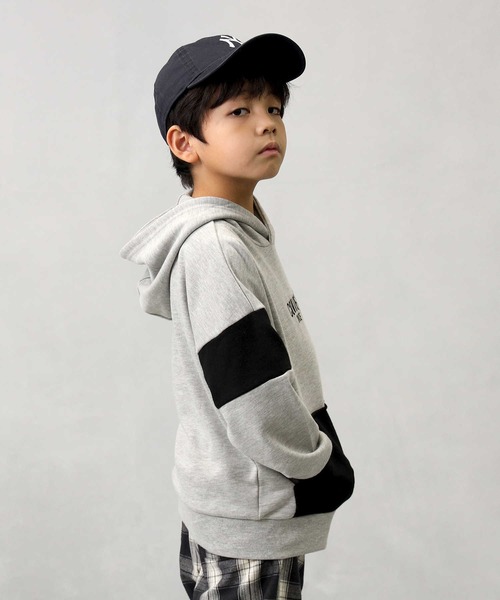 CONVERSE（コンバース）の「【CONVERSE】配色パーカー（パーカー・キッズ・ブラック/グレー・120/130/150/160/105/140）」の8枚目の写真