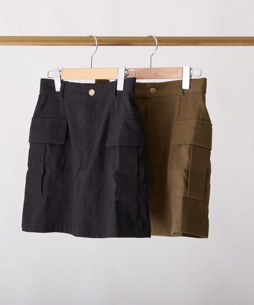 PAPAVER（パパヴェル）の「【papaver】ツイルカーゴミニSK（スカート・レディース・ブラック/カーキ・MEDIUM）」の12枚目の写真