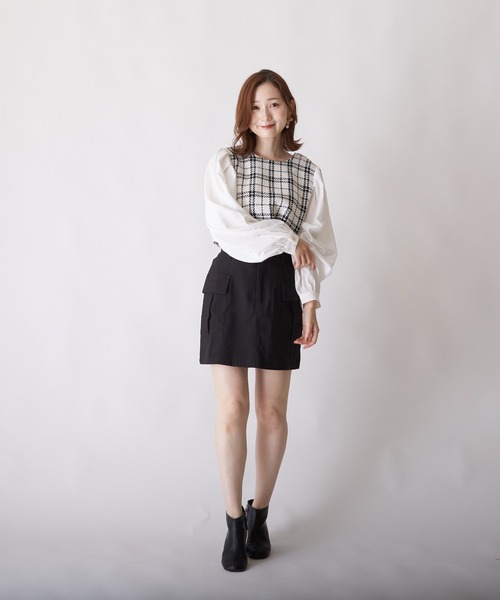 PAPAVER（パパヴェル）の「【papaver】ツイルカーゴミニSK（スカート・レディース・ブラック/カーキ・MEDIUM）」の14枚目の写真