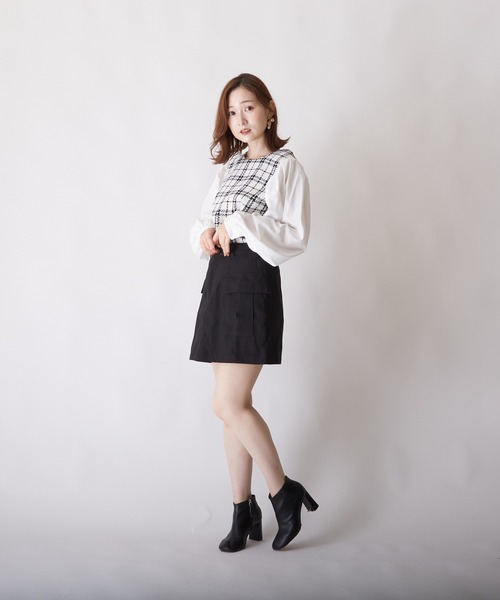 PAPAVER（パパヴェル）の「【papaver】ツイルカーゴミニSK（スカート・レディース・ブラック/カーキ・MEDIUM）」の10枚目の写真