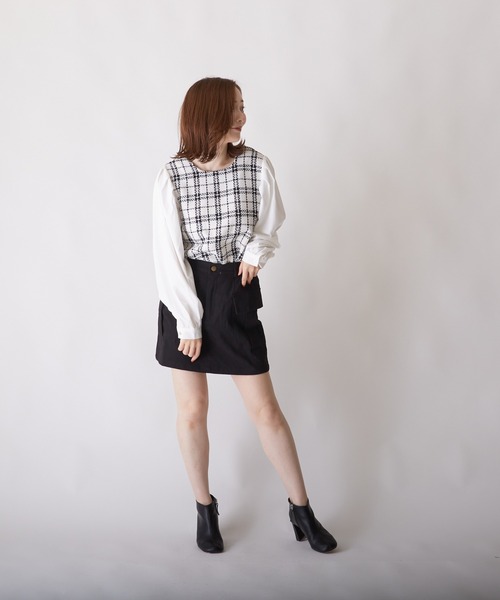 PAPAVER（パパヴェル）の「【papaver】ツイルカーゴミニSK（スカート・レディース・ブラック/カーキ・MEDIUM）」の9枚目の写真