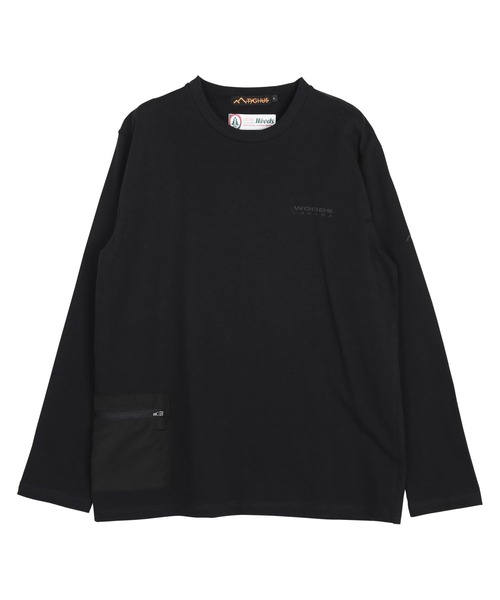 Woods(ウッズ)の「WOODS(ウッズ)コラボ ファスナーポケットコットン長袖Tシャツ(Tシャツ/カットソー・メンズ・ホワイト/ブラック・MEDIUM/LARGE)」の10枚目の写真