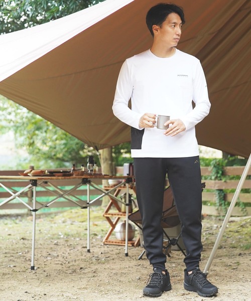 Woods(ウッズ)の「WOODS(ウッズ)コラボ ファスナーポケットコットン長袖Tシャツ(Tシャツ/カットソー・メンズ・ホワイト/ブラック・MEDIUM/LARGE)」の8枚目の写真