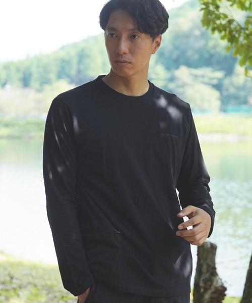 Woods(ウッズ)の「WOODS(ウッズ)コラボ ファスナーポケットコットン長袖Tシャツ(Tシャツ/カットソー・メンズ・ホワイト/ブラック・MEDIUM/LARGE)」の13枚目の写真