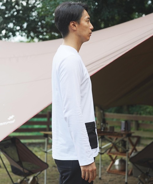 Woods(ウッズ)の「WOODS(ウッズ)コラボ ファスナーポケットコットン長袖Tシャツ(Tシャツ/カットソー・メンズ・ホワイト/ブラック・MEDIUM/LARGE)」の15枚目の写真