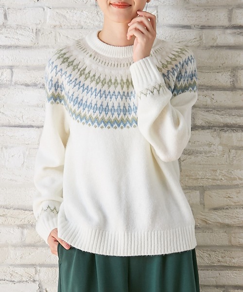 Honeys（ハニーズ）の「求心柄クルーネック（ニット/セーター）」 - WEAR