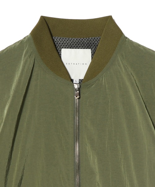 ESTNATION（エストネーション）の「ESTNATION / MA-1 ナイロンブルゾン（MA-1・メンズ・オリーブ/ブラック・MEDIUM/LARGE/SMALL）」の12枚目の写真