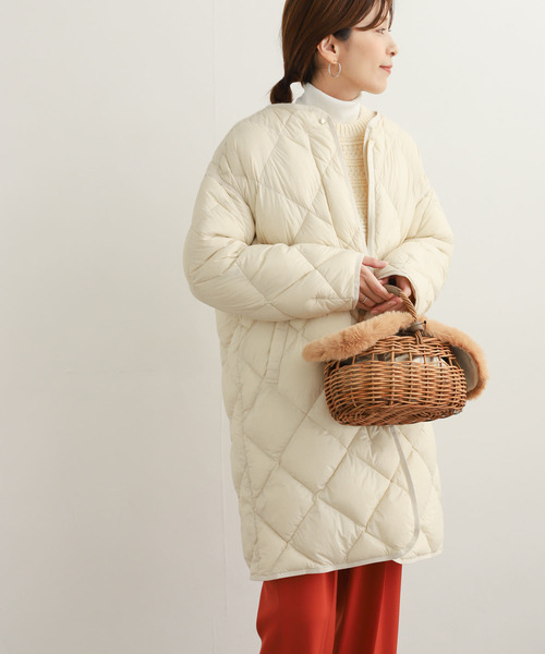 URBAN RESEARCH DOORS(アーバンリサーチドアーズ)の「ライトダウンキルトコート(ダウンジャケット/コート・レディース・ブルー系その他/ベージュ/ライトベージュ・MEDIUM)」の20枚目の写真