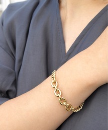 金属アレルギー対応「ieLS」ステンレス　チェーンブレスレット