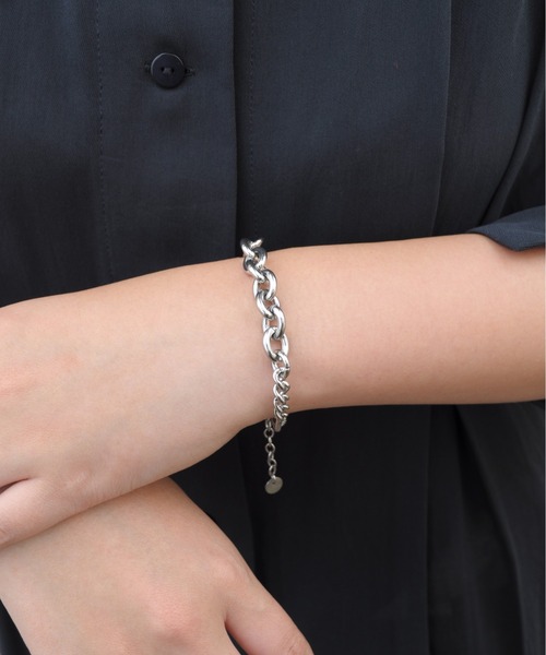ieLS（イエルズ）の「金属アレルギー対応「ieLS」ステンレス　チェーンブレスレット（ブレスレット・メンズ・ゴールド/シルバー・ONE SIZE）」の4枚目の写真