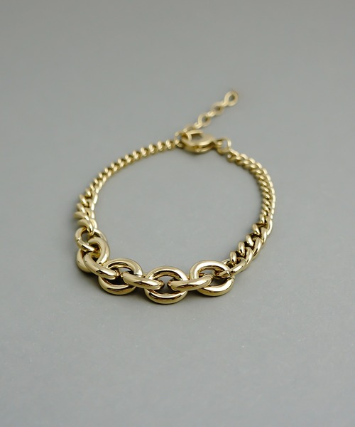 ieLS（イエルズ）の「金属アレルギー対応「ieLS」ステンレス　チェーンブレスレット（ブレスレット・メンズ・ゴールド/シルバー・ONE SIZE）」の9枚目の写真