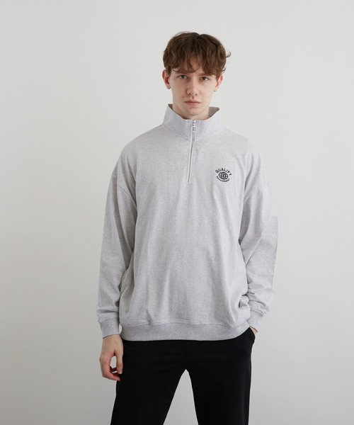 VIBGYOR(ヴィブジョー)の「刺繍ハーフZIP BIG L/S(BEY)(Tシャツ/カットソー・メンズ・アッシュグレー/ダークグリーン/ブラック・MEDIUM/LARGE)」の3枚目の写真