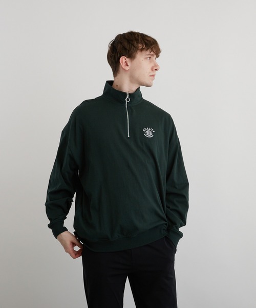 VIBGYOR(ヴィブジョー)の「刺繍ハーフZIP BIG L/S(BEY)(Tシャツ/カットソー・メンズ・アッシュグレー/ダークグリーン/ブラック・MEDIUM/LARGE)」の5枚目の写真