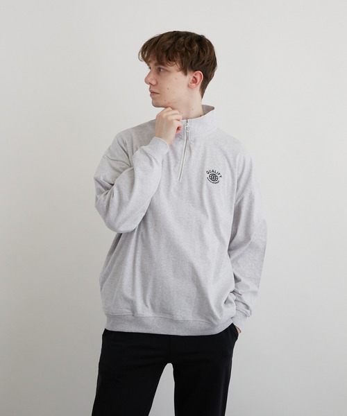 VIBGYOR(ヴィブジョー)の「刺繍ハーフZIP BIG L/S(BEY)(Tシャツ/カットソー・メンズ・アッシュグレー/ダークグリーン/ブラック・MEDIUM/LARGE)」の7枚目の写真