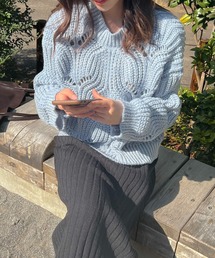 Lamoa | Lamoa/ボリューム オーバーサイズ カラーニット(ニット/セーター)