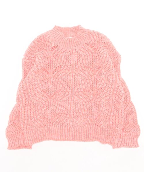 Lamoa（ラモア）の「Lamoa/ボリューム オーバーサイズ カラーニット（ニット/セーター・レディース・ブルー/ピンク・FREE）」の15枚目の写真