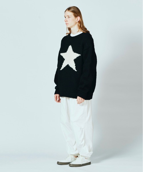 THRIFTY LOOK（スリフティールック）の「THRIFTY LOOK/スリフティールック ★SWEATERスターセーターユニセックス（ニット/セーター・メンズ・ブラック/ネイビー・MEDIUM/LARGE/SMALL）」の8枚目の写真