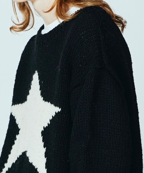 THRIFTY LOOK（スリフティールック）の「THRIFTY LOOK/スリフティールック ★SWEATERスターセーターユニセックス（ニット/セーター・メンズ・ブラック/ネイビー・MEDIUM/LARGE/SMALL）」の11枚目の写真