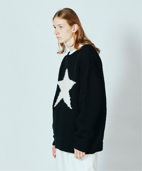 THRIFTY LOOK（スリフティールック）の「THRIFTY LOOK/スリフティールック ★SWEATERスターセーターユニセックス（ニット/セーター・メンズ・ブラック/ネイビー・MEDIUM/LARGE/SMALL）」の5枚目の写真