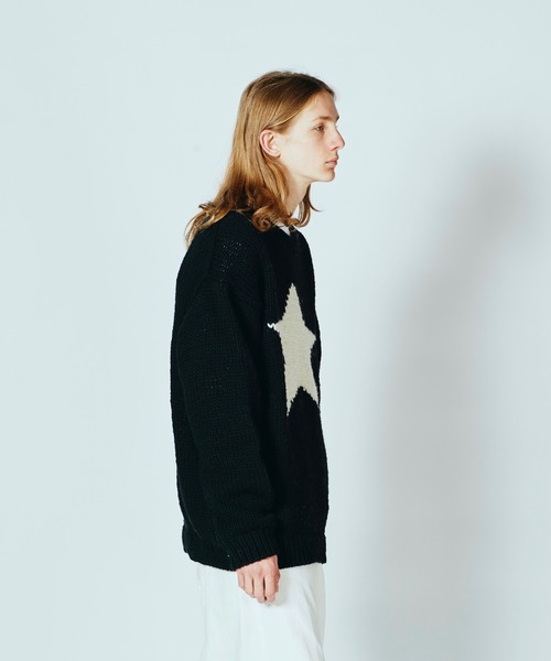 THRIFTY LOOK（スリフティールック）の「THRIFTY LOOK/スリフティールック ★SWEATERスターセーターユニセックス（ニット/セーター・メンズ・ブラック/ネイビー・MEDIUM/LARGE/SMALL）」の6枚目の写真