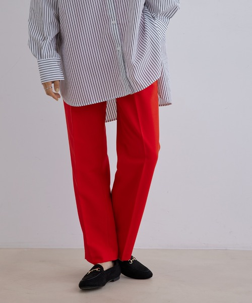 Jayro(ジャイロ)の「エステルストレッチセンタープレステーパードパンツ(その他パンツ・レディース・ブラック/レッド/ネイビー/ピンク/グリーン・FREE)」の5枚目の写真