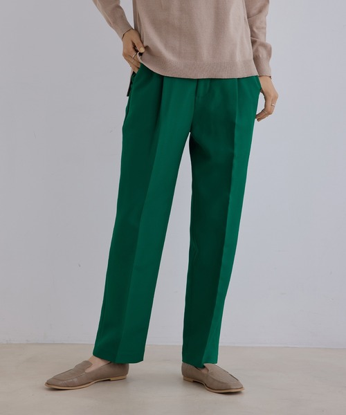 Jayro(ジャイロ)の「エステルストレッチセンタープレステーパードパンツ(その他パンツ・レディース・ブラック/レッド/ネイビー/ピンク/グリーン・FREE)」の1枚目の写真