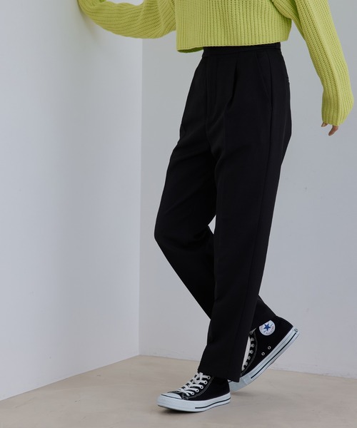 Jayro(ジャイロ)の「エステルストレッチセンタープレステーパードパンツ(その他パンツ・レディース・ブラック/レッド/ネイビー/ピンク/グリーン・FREE)」の7枚目の写真