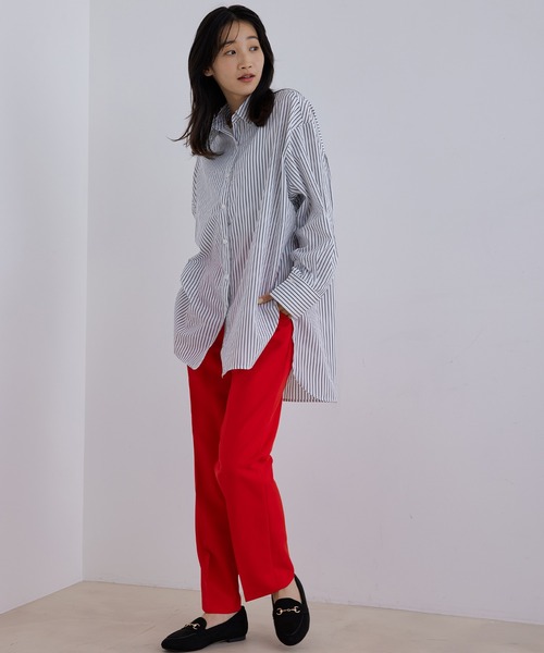 Jayro(ジャイロ)の「エステルストレッチセンタープレステーパードパンツ(その他パンツ・レディース・ブラック/レッド/ネイビー/ピンク/グリーン・FREE)」の19枚目の写真