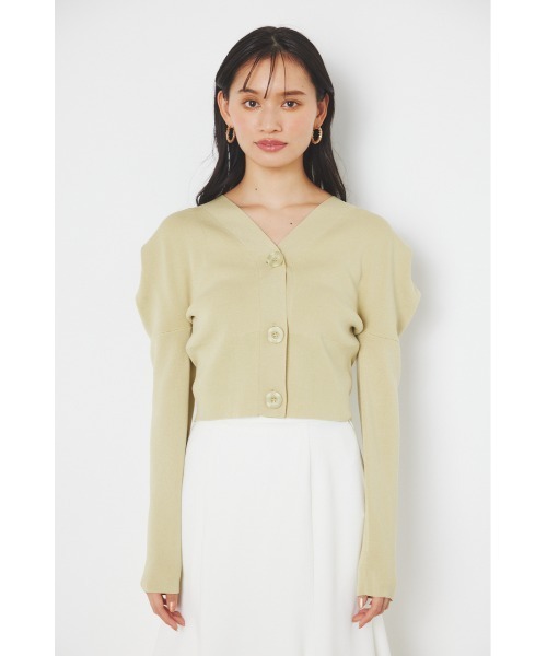 rienda（リエンダ）の「2WAYショルダータックボリュームカーデトップス（カーディガン/ボレロ・レディース・ホワイト/レッド/ライム/ブラック・FREE）」の19枚目の写真