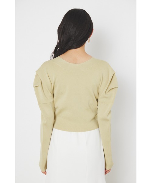 rienda（リエンダ）の「2WAYショルダータックボリュームカーデトップス（カーディガン/ボレロ・レディース・ホワイト/レッド/ライム/ブラック・FREE）」の18枚目の写真