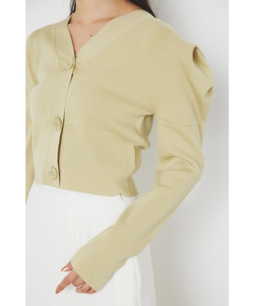 rienda（リエンダ）の「2WAYショルダータックボリュームカーデトップス（カーディガン/ボレロ・レディース・ホワイト/レッド/ライム/ブラック・FREE）」の16枚目の写真