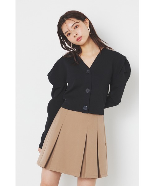 rienda（リエンダ）の「2WAYショルダータックボリュームカーデトップス（カーディガン/ボレロ・レディース・ホワイト/レッド/ライム/ブラック・FREE）」の11枚目の写真