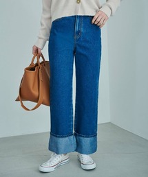ロールアップストレートデニム