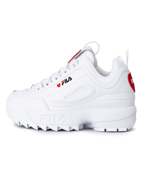 FILA(フィラ)の「FILA/フィラ DISRUPTOR2 HEART ディスラプター2 ハート レディース スニーカー 厚底 UFW22115-125(スニーカー・レディース・ホワイト×レッド・25.5cm/23.0cm/23.5cm/22.5cm/25.0cm/26.0cm/24.5cm/24.0cm/22.0cm)」の5枚目の写真