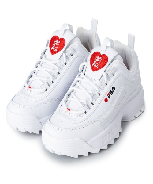FILA(フィラ)の「FILA/フィラ DISRUPTOR2 HEART ディスラプター2 ハート レディース スニーカー 厚底 UFW22115-125(スニーカー・レディース・ホワイト×レッド・25.5cm/23.0cm/23.5cm/22.5cm/25.0cm/26.0cm/24.5cm/24.0cm/22.0cm)」の11枚目の写真