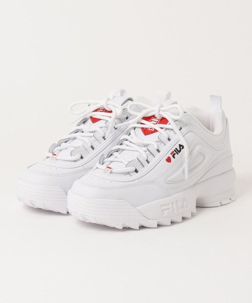 FILA(フィラ)の「FILA/フィラ DISRUPTOR2 HEART ディスラプター2 ハート レディース スニーカー 厚底 UFW22115-125(スニーカー・レディース・ホワイト×レッド・25.5cm/23.0cm/23.5cm/22.5cm/25.0cm/26.0cm/24.5cm/24.0cm/22.0cm)」の8枚目の写真