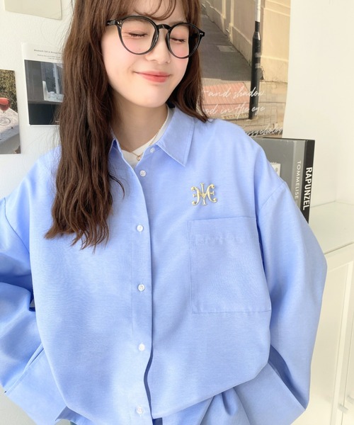 moment+（モーメントプラス）の「【累計販売枚数1万枚突破！】ワイドスリーブ長袖オックスシャツ（シャツ/ブラウス・レディース・ブルー/イエロー/ピンク/オフホワイト・M/L）」の22枚目の写真