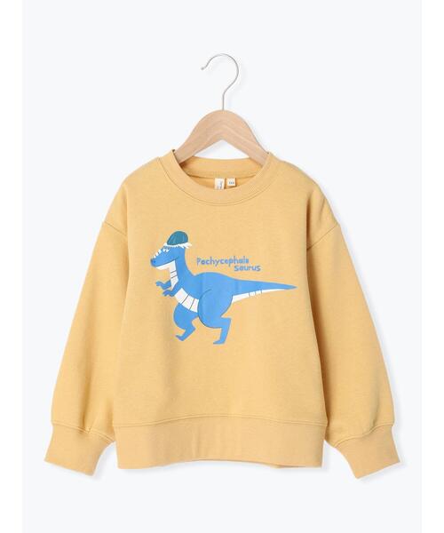 Samansa Mos2 Lagom(サマンサモスモスラーゴム)の「恐竜プリントトレーナー(Tシャツ/カットソー・キッズ・ブルー/グリーン/イエロー・100cm/110cm/120cm/130cm/95cm)」の1枚目の写真