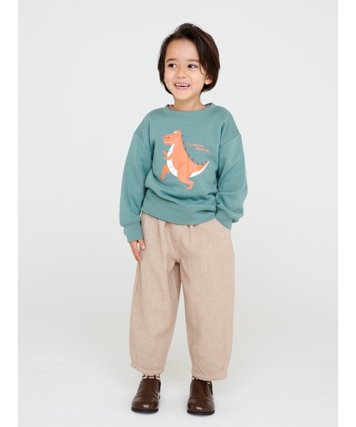 Samansa Mos2 Lagom(サマンサモスモスラーゴム)の「恐竜プリントトレーナー(Tシャツ/カットソー・キッズ・ブルー/グリーン/イエロー・100cm/110cm/120cm/130cm/95cm)」の5枚目の写真