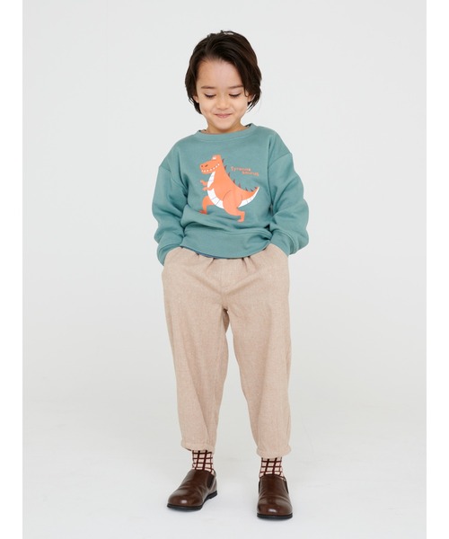 Samansa Mos2 Lagom(サマンサモスモスラーゴム)の「恐竜プリントトレーナー(Tシャツ/カットソー・キッズ・ブルー/グリーン/イエロー・100cm/110cm/120cm/130cm/95cm)」の6枚目の写真
