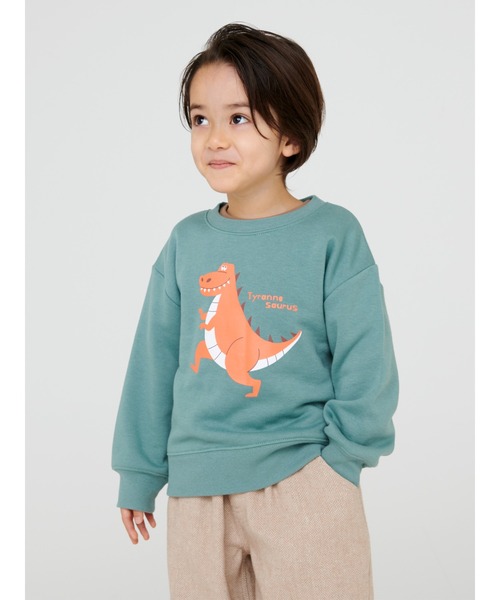 Samansa Mos2 Lagom(サマンサモスモスラーゴム)の「恐竜プリントトレーナー(Tシャツ/カットソー・キッズ・ブルー/グリーン/イエロー・100cm/110cm/120cm/130cm/95cm)」の7枚目の写真
