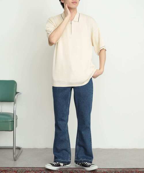 SENSE OF PLACE by URBAN RESEARCH(センスオブプレイスバイアーバンリサーチ)の「デニムフレアパンツ(デニムパンツ・メンズ・ブラック/インディゴブルー・MEDIUM/LARGE)」の22枚目の写真