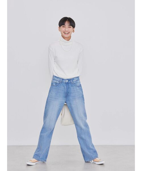 AMERICAN HOLIC（アメリカンホリック）の「センタープレスフレアーデニム（デニムパンツ・レディース・サックスブルー/ワンウォッシュ・M/L/XS/S）」の20枚目の写真