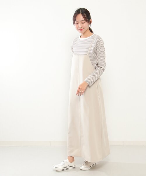 ikka（イッカ）の「キャミワンピアンサンブル（ワンピース・レディース・ブラック/ベージュ・S/M/L）」の22枚目の写真