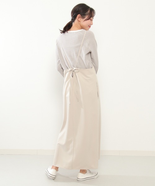 ikka（イッカ）の「キャミワンピアンサンブル（ワンピース・レディース・ブラック/ベージュ・S/M/L）」の7枚目の写真